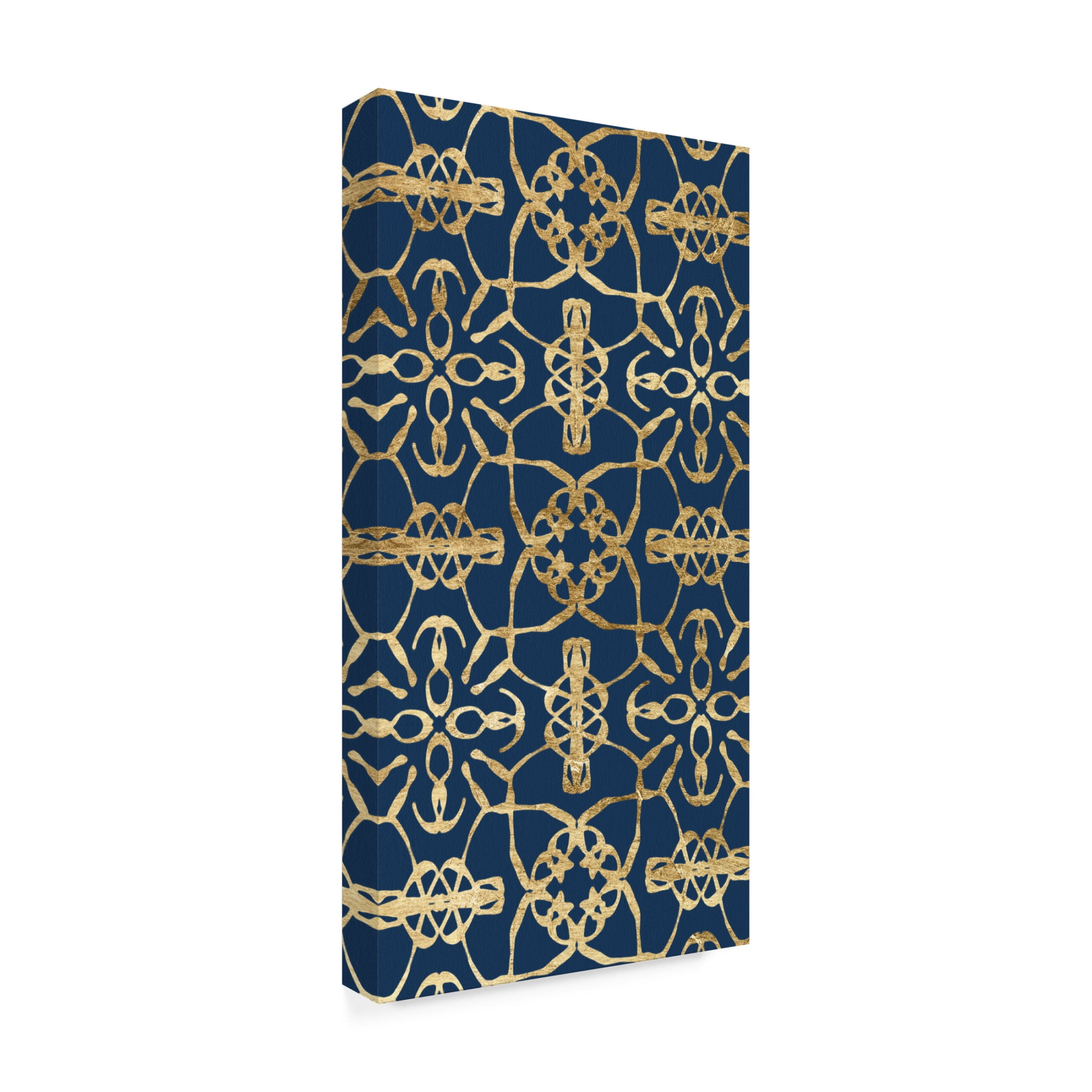Trademark Fine Art Alonzo Saunders  Motif on Blue X Canvas Wall Art