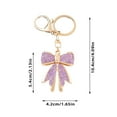 thumbnail image 2 of Hearth & Gear Sparkly Gold Plated Color Rhinestone Bow Keychains For Women Charms For Key Purse, 2 of 3