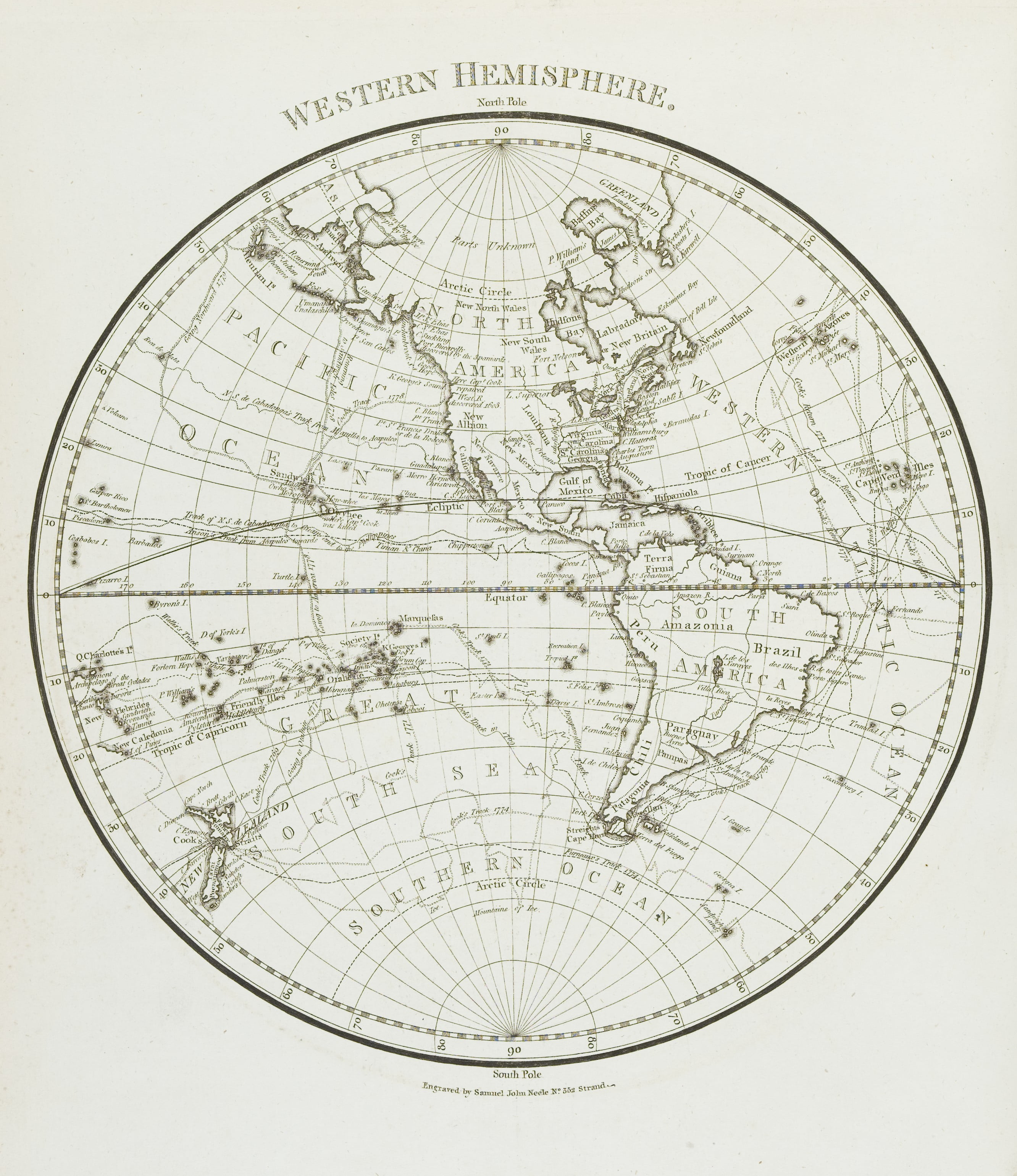 Western Hemisphere Map Printable