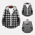 thumbnail image 2 of MuZeFu Long Sleeve Shirts for Men mens And Winter Fashion Long Sleeve Solid Color Shirt Top Plaid Hooded Shirt, 2 of 9