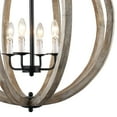 thumbnail image 3 of Y-Decor  Capoli Neutral Finish Wood 4-loght Orb Chandelier, 3 of 5