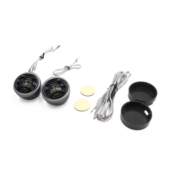 2pzas 150W 91dB 1" Bocina Graves Altavoz de Cúpula Techo para Vehículo Coche Metal Negro