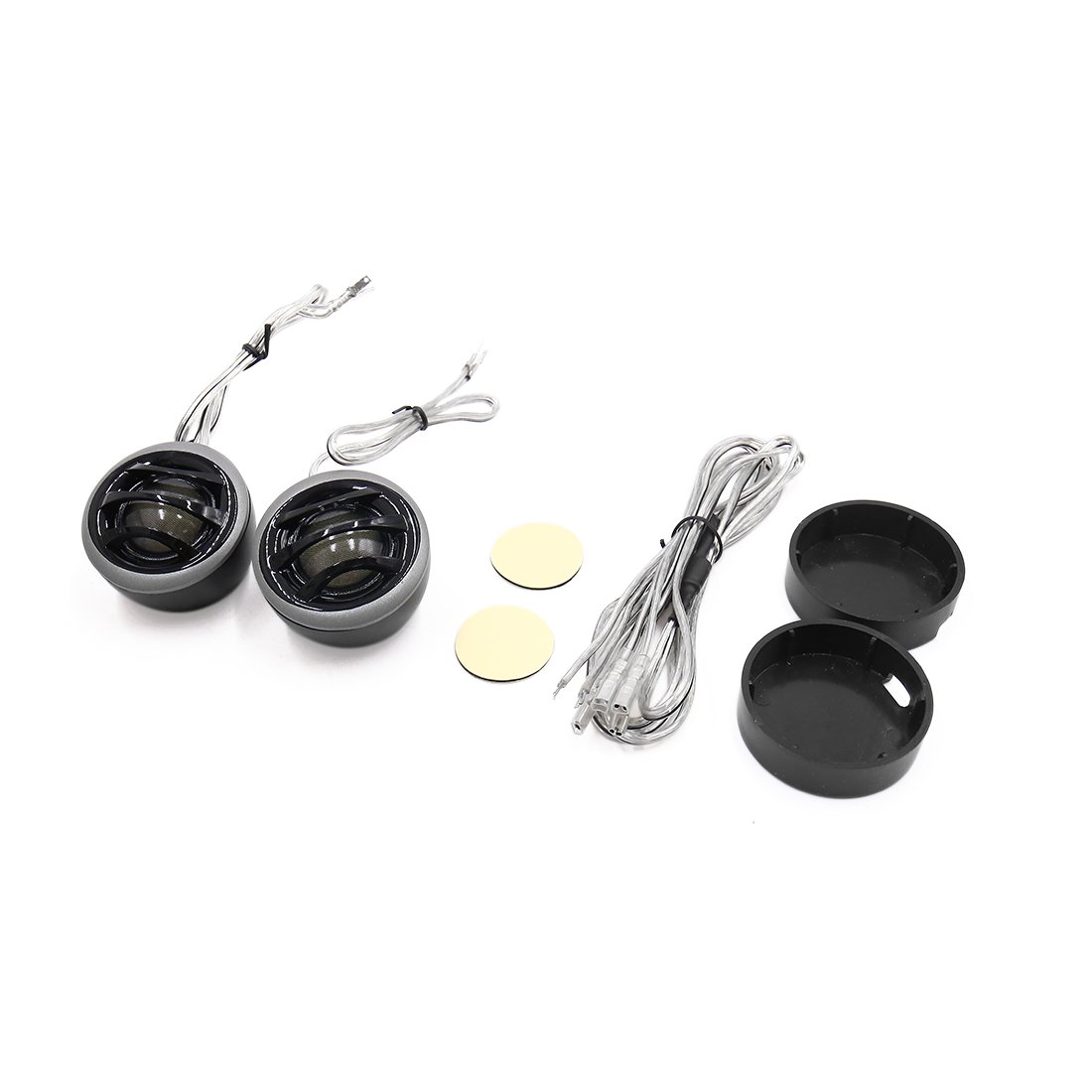 Unique Bargains 2Pcs 150W 91dB Black Metal Loud Speaker Dome Tweeter 1" for Auto Car