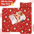 thumbnail image 4 of Red Christmas Snowman Pattern Toddler Nap Mats for Kids Preschool,50"x20" Sleeping Mat Bag or Kids,Toddler Sleeping Bag,Toddler Nap Mat or Daycare, 4 of 6