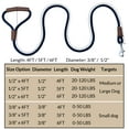 thumbnail image 2 of 4/5/6 FT Heavy Duty Nylon Rope Dog Leashes with With comfortable and durable leather handles, handmade dog leash using strong Nylon rope for Small Medium and Large Dogs,Black, 2 of 7