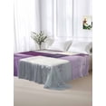 thumbnail image 5 of Rustic Purple Queen Size Flat Sheet, Wrinkleproof & Fadeproof Cooling Flat Bed Sheet Only, Abstract Oil Painting Grunge Art Ombre Breathable Soft Bedding Top Sheets 90 x 102 Inches, 5 of 8