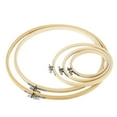 thumbnail image 3 of 5Pcs Embroidery Hoops Cross Stitch Frame Set Wooden Hoop Rings DIY Craft, 3 of 9