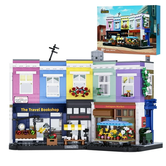 Nottness Hills House Building Blocks Set,Commercial Street Store Hut Bricks Toys Kids Gifts(1505Pcs)