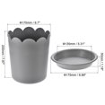 thumbnail image 2 of 6.7 Pulgadas Plástico Planta Maceta Platillo Kit, 2 Paquetes Flor Maceta Contenedor Bandeja para Jardinería Interior Exterior, Gris, 2 of 7
