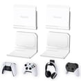 thumbnail image 2 of PlayVital 4 Set FOLD Controller Wall Mount for ps5/4, Gaming Headset Stand, Foldable Wall Stand for Xbox Series X/S, Switch Pro, Wall Holder for Xbox Wireless Headset, for Pulse 3D Headset - White, 2 of 9