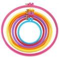 thumbnail image 3 of 6Pcs Embroidery Circle Frame for Sewing and DIY Projects in Red Yellow Blue Pink Purple, 3 of 9