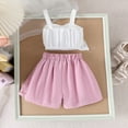 thumbnail image 6 of Toddler Girls Skirts Outfit Bow-knot Crop Tops Aline Pleated Skirts Shorts Birthday Dressy Casual Outfits Pink, 2 Y, 6 of 7