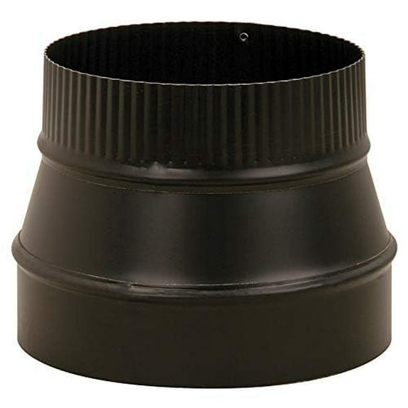 Imperial Steel Reducer Black Matte - 7 In x 6 In, 7 Inch to 6 Inch Round Reducer