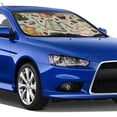 thumbnail image 5 of Kdxio Coffee Makers Macaroons Chocolate Print Windshield Sun Shade,UV Rays and Sun Heat Protection,Sunshade for Car Windshield,Car Shade Front Windshield -, 5 of 6