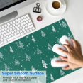 thumbnail image 4 of Long Mouse Pads for Desk,Green Christmas Tree and Snow Pattern Desk Mats on Top Of Desks, Desk Mouse Pad Extra Large with 3mm Non-Slip Base and Stitched Edge for Gaming,Office,Work,Home 31.5x11.8in, 4 of 5