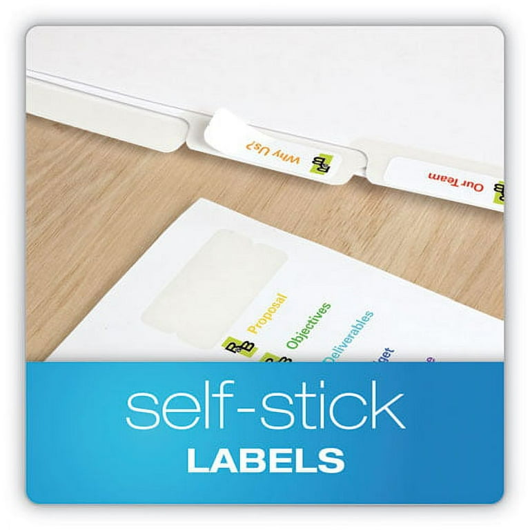 Custom Label Tab Dividers with Self-Adhesive Tab Labels, 5-Tab, 11 x 8.5, White, 5 Sets Custom Label Tab Dividers with Self-Adhesive Tab Labels, 5-Tab, 11 x 8.5, White, 5 Sets