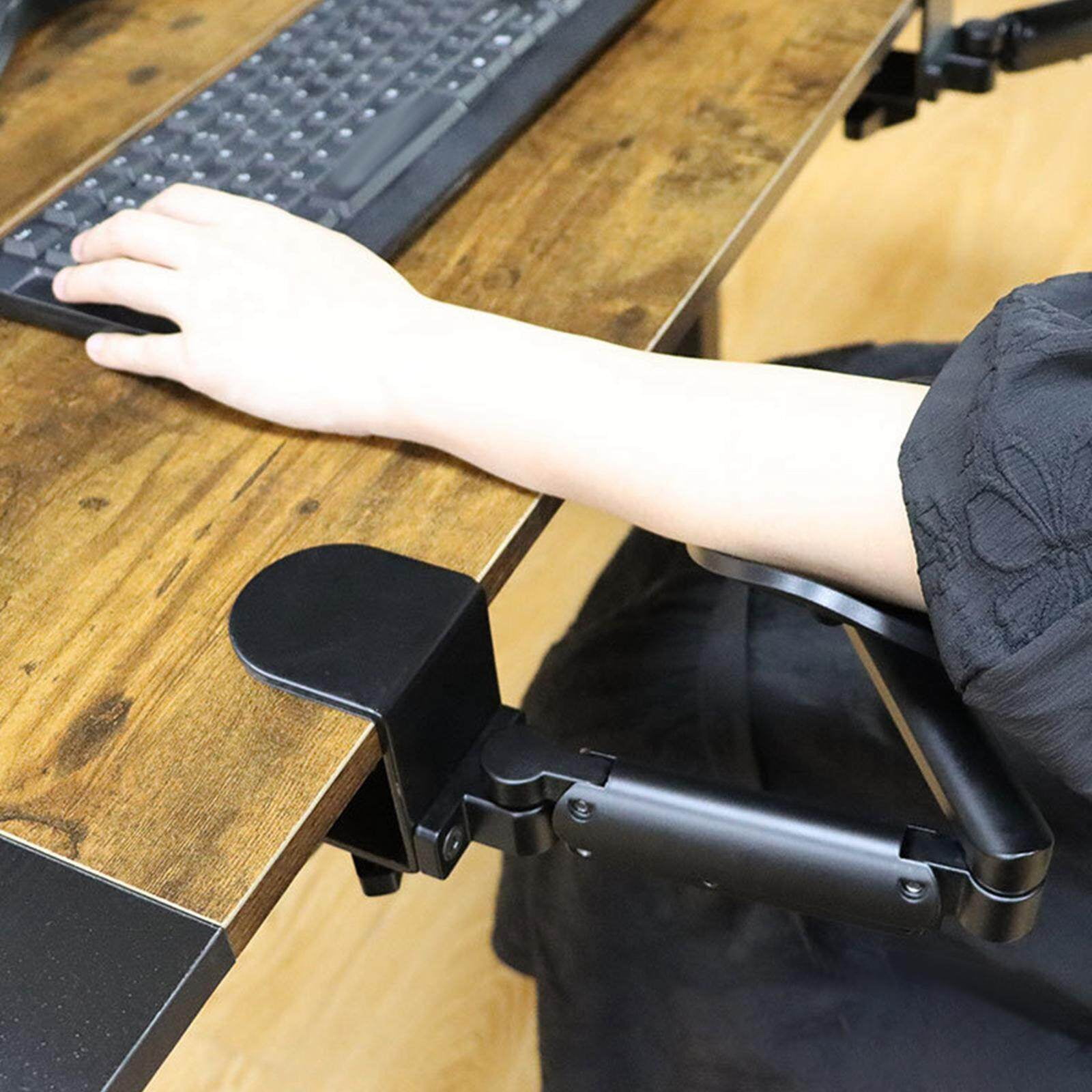 Langgg Arm Rest Support For Desk Extender Armrest Durable For Desktop Office Laptop Black