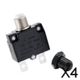 thumbnail image 1 of DYNWAVECA 4x10A Disjoncteur Surcharge Interrupteur Fusible Réinitialisation pour Bouchon Blk 125/250V 4 Pcs, 1 of 10