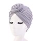 thumbnail image 3 of Minnieouse Envolturas para la cabeza para mujer, diademas con nudos de flores en forma de V, gorro para dormir al tacto, gorro, accesorios Sombreros gris, 3 of 6