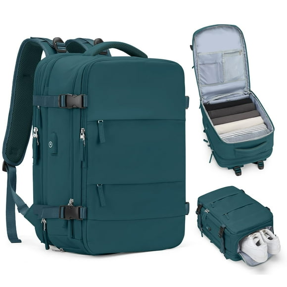 Mochila de viaje Coofay casual expandible A-Peacock Blue