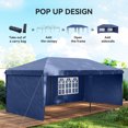 thumbnail image 4 of Outsunny 10' x 20' Outdoor Pop Up Canopy Tent W/ Carrying Bag, Blue, 4 of 10