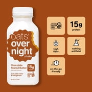 (4 pack) Oats Overnight Chocolate Peanut Butter Protein Overnight Oatmeal Shake, 2.2 oz, 1 Count