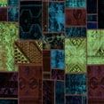 thumbnail image 1 of Ahgly Company Indoor Square Patchwork Light Blue Transitional Area Rugs, 5' Square, 1 of 4
