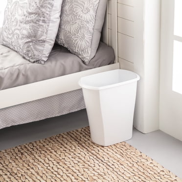 Feisco 3 Gallon Small Trash Can - Compact Wastebasket For Bathroom, Bedroom, Office & Dorm