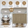 thumbnail image 6 of Vintage Brown Window Privacy Film, Farmhouse Retro Dark Solid Color Linen Texture Static Cling UV Sun Blocking Tint Film Heat Control Windows Films for Bedroom Bathroom, Window Stickers 29.5"x78.7", 6 of 8