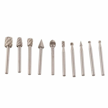 

2024 Rotary Files High Speed Steel Wood Carving Rasp for Power Tools Woodworking Engraving 10Pcs
