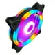 thumbnail image 2 of Ventilador de chasis luminoso de doble apertura interior y exterior, ventilador de enfriamiento de computadora LED silencioso de 12 cm, 2 of 5