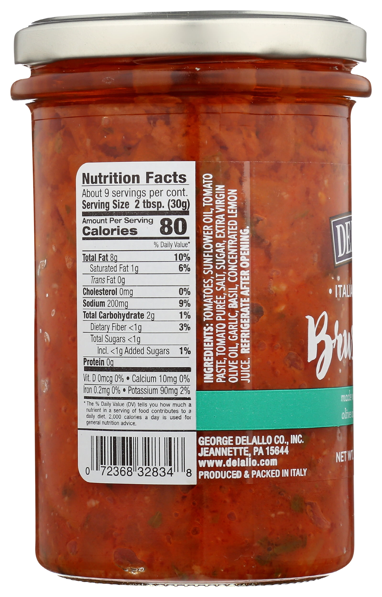 Pack of 6, Delallo Italian Tomato Bruschetta, 9.88 oz