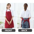 thumbnail image 3 of Cocina Delantal Canvas Funda protectora impermeable Simple Casas Casas Delantales Trabajar Ropa de trabajo con bolsillo para restaurante Cafetería Rojo Advancent HA011665-02, 3 of 7