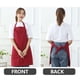 thumbnail image 4 of Moyic Delantal de cocina, cubierta protectora impermeable de lona, ​​delantales sencillos para el hogar, ropa de trabajo con bolsillo para Herramientas y accesorios para hornear rojo Moyic HA011665-02, 4 of 6