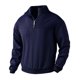 thumbnail image 1 of pstuiky camisa de manga larga para hombre, Sudadera informal de manga larga con cuello alto y cremallera de color liso para hombre Tops de hombre xxxl, 1 of 6