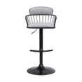 thumbnail image 2 of BenJara Nish 25-33 Inch Adjustable Barstool Chair, Light Gray Fabric, Black Frame, 2 of 4