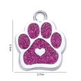 thumbnail image 6 of Tnobhg Dog Tag Shiny Eye-catching Smooth Surface Hanging Hole Design Alloy Paw Shape Pet Dog Tag Pendant Daily Use, 6 of 8