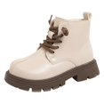 thumbnail image 1 of TJAZFJPA Chaussures d'École pour Filles Chaussures pour Femmes Confortables Semelle Épaisse Doublure en Velours Chaud Bottines Courtes à la Mode Bottes Chaudes de Princesse pour l'Extérieur Chaussures de Randonnée pour Enfants Chaussures pour Tout-Petits Chaussures pour Tout-Petits Filles, 1 of 7