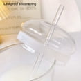 thumbnail image 4 of Glass Cup with Lid and Straw, 16.9oz Iced Coffee Cups with Lids, Glass Tumbler with Dome Lid, Glass Tumbler with Straw, Drinking Glasses for Smoothies Juice, 4 of 6
