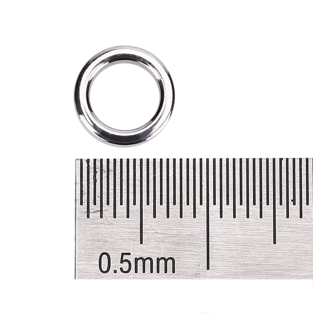 Anillos Divididos de Pesca de Acero inoxidable, Juego de accesorios de conector de cebo, protección para peces grores, ligero, duradero, 5 tamamos, 50 uds.
