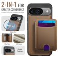 thumbnail image 2 of JEEHOOD Case For Google Pixel 10 / Pixel 10 Pro, RFID Blocking, PU Leather,Compatible With MagSafe Detachable 2 In 1 Wallet With Built-in Push Card Holder,Kickstand Magnetic Protective Cover,Brown, 2 of 8