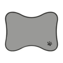 OutmaxHome Dog Food Mat Anti-Slip Silicone Dog Bowl Mat Thicker Pet Placemat Waterproof Cat Feeder Pad Puppy Kitten Feeding Mats Suitable Small Medium-Sized Dogs Cats Eating Tray