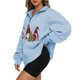 thumbnail image 3 of Pntutb, camisas informales de manga larga para mujer, jersey holgado con cuello en V y estampado navideño, sudadera, tops tipo túnica Pntutb Pntutb-771, 3 of 5