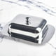 thumbnail image 2 of Luxious Stainless Steel Butter Dish Box Container Shiny Cheese Server Storage Keeper Tray with Easy to Hold Lid, 2 of 5