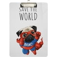 thumbnail image 2 of FMSHPON Funny Dog Pug White Clipboard Hardboard Wood Nursing Clip Board and Pull for Standard A4 Letter 13x9 inches, 2 of 8