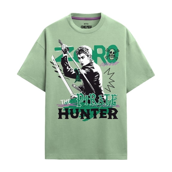 Playera One Piece para Hombre Manga corta Verde Talla M
