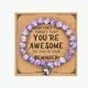 thumbnail image 1 of Con tarjeta Pulsera de cuentas de piedra de cebra en polvo de 8 mm, regalo navideño, pulsera de cuentas de amistad y amor para hombres y mujeres, 1 of 1
