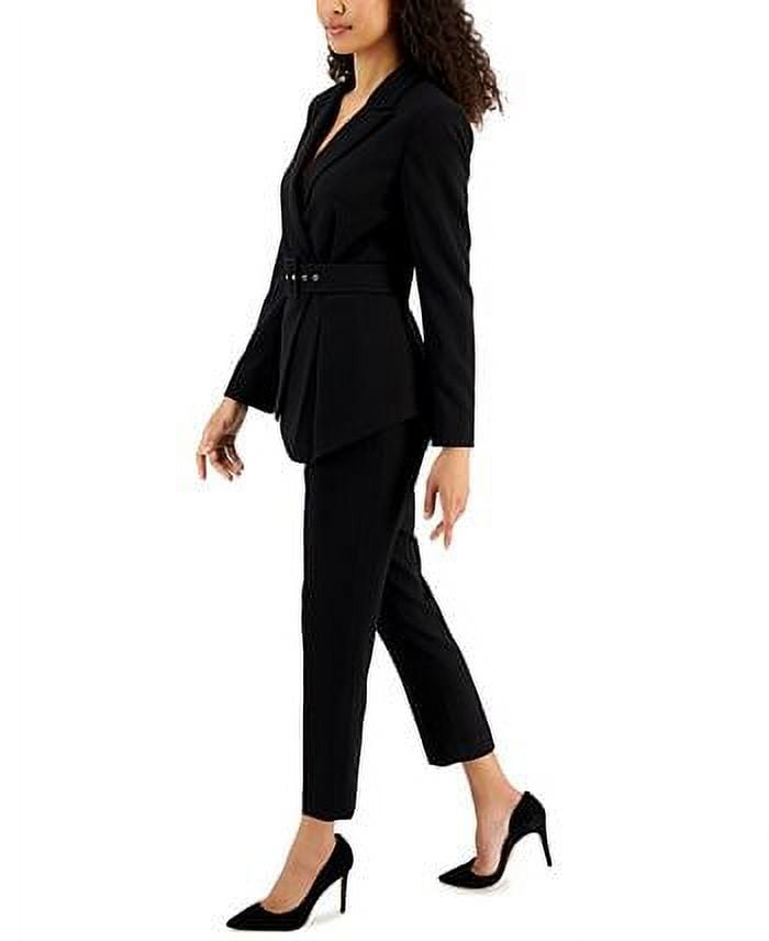 Tahari ASL Women's Belted Pantsuit Black Size 2 