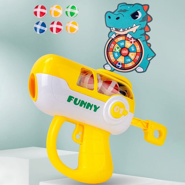 Juguetes de piscina, juguetes para bebés, juguetes para niños pequeños, pistolas de bolas de dinosaurio, pelota de eyección de marca, pelota de adherencia para niños de 1, 3, 4, 5 y 6 años, juguetes d