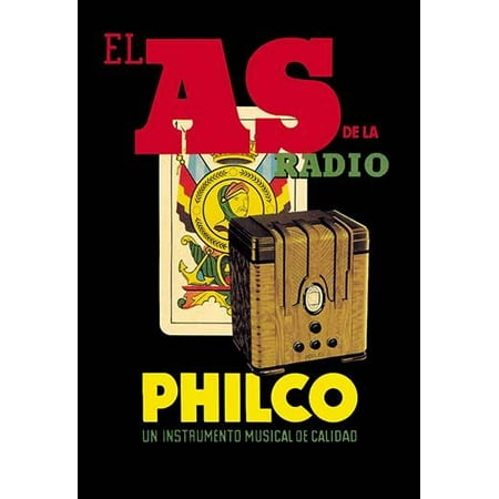 Atwater Kent Radio Radio Advertisement for Philco after Atwater Kent with Playing Card Behind Philco was a pioneer in battery radio and television production Philco built many iconic radios and TV sets including the c ()